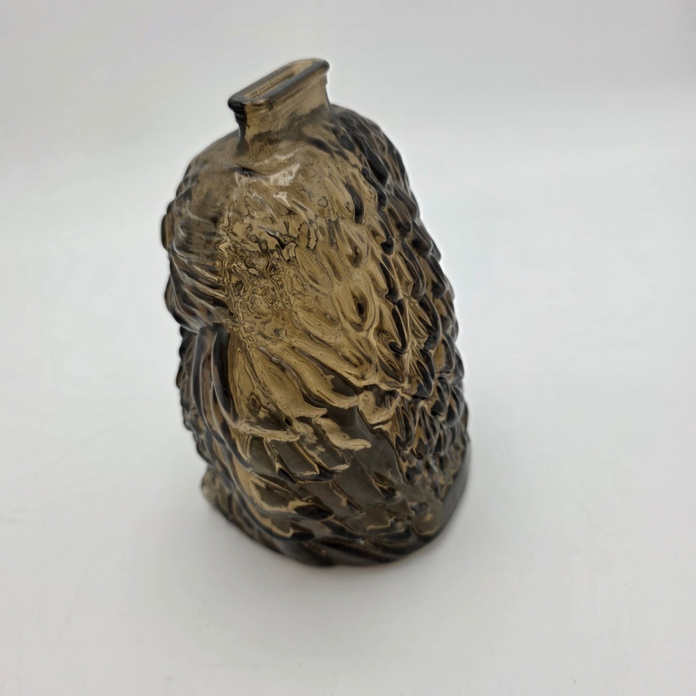 Vintage Wheaton Glass‎ Owl Coin Bank Smoky Brown - Picture 2 of 6
